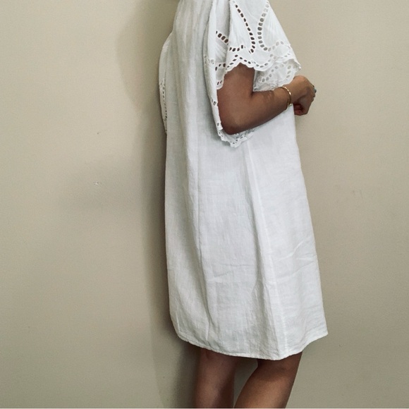 Nordstrom White Eyelet Sleeve Dress - Picture 8 of 13